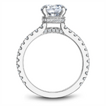 Load image into Gallery viewer, White Gold Side Stones Diamond Semi-Mount
