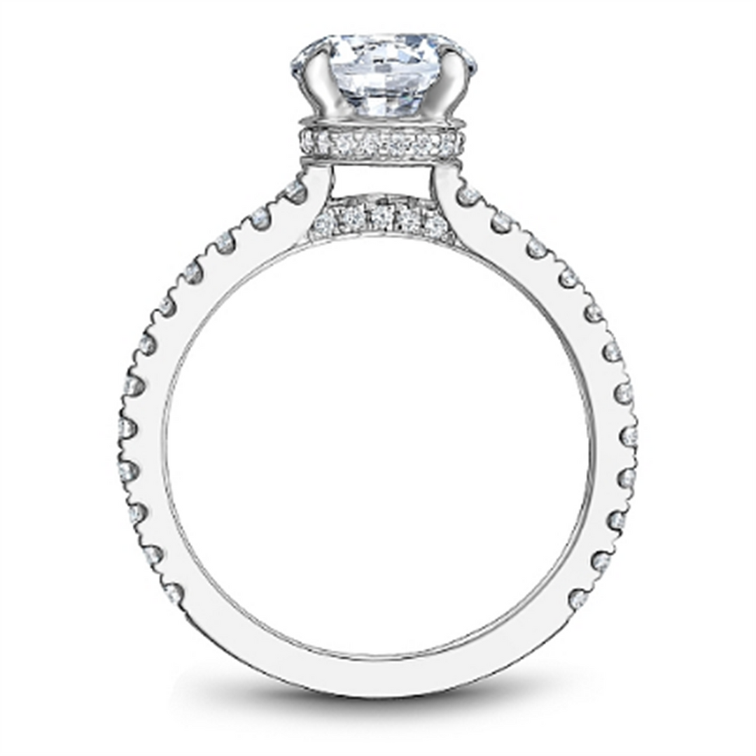 White Gold Side Stones Diamond Semi-Mount