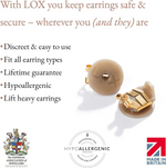 Load image into Gallery viewer, Earring Backings LOX-GOLD (2 pairs)