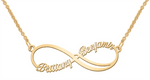 Load image into Gallery viewer, Personalized White Gold Infinity Name Necklace
