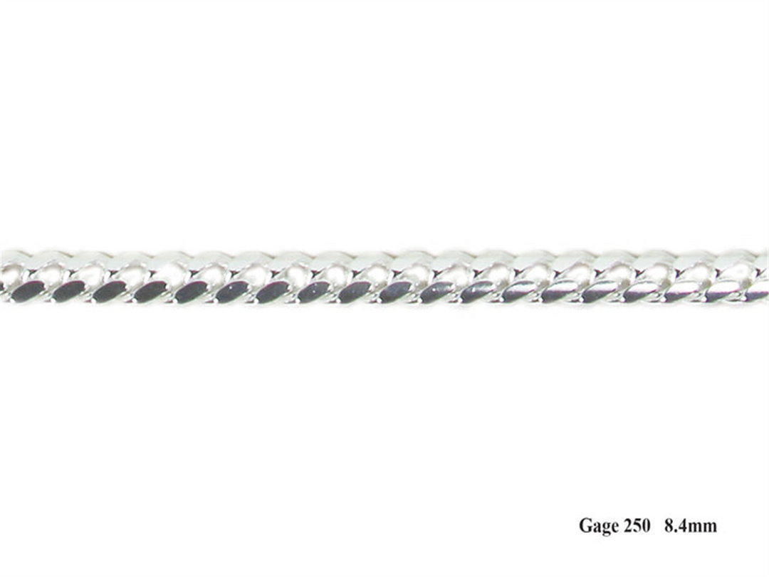 Sterling Silver White Miami Cuban Bracelet 
Top Width: 8.4mm
Length: