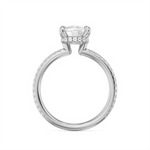 Load image into Gallery viewer, White Gold Side Stones Diamond Engagement Ring Semi-Mount
Fits Centre