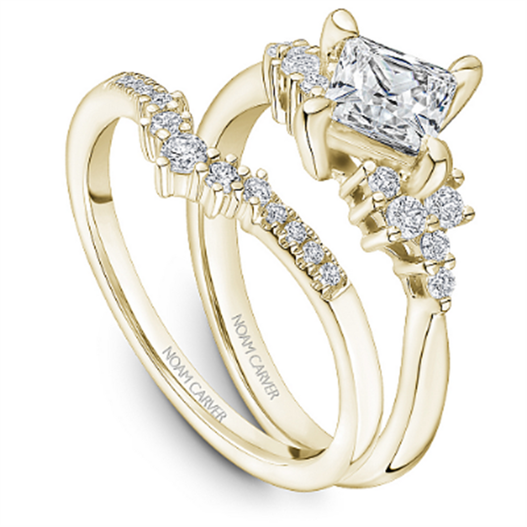 Yellow Gold Modern Diamond Semi-Mount