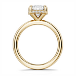 Load image into Gallery viewer, 14K Yellow Gold Hidden Halo Diamond Engagement Ring Semi-Mount
Fits C