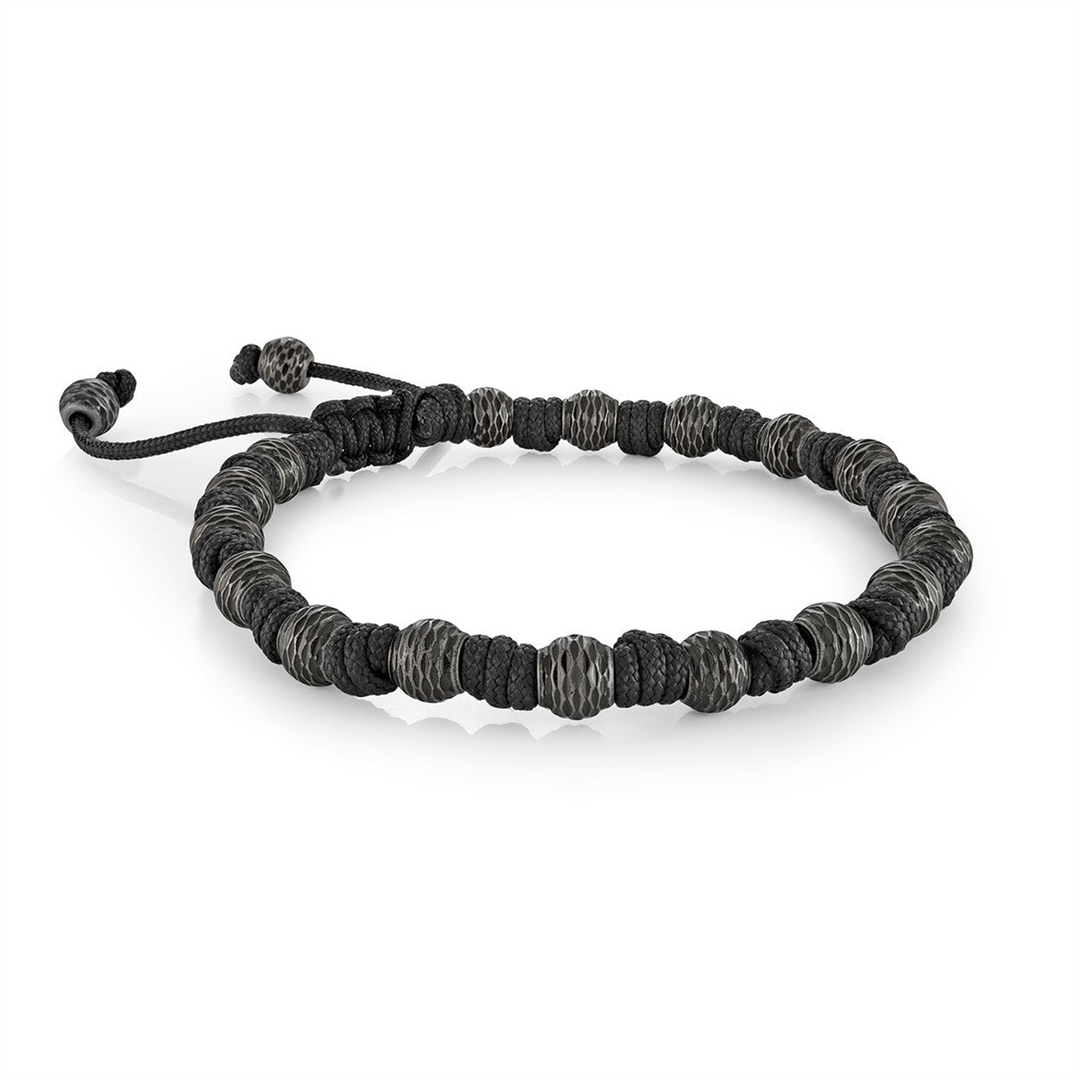 Gun-Metal Grey Stainless Steel Braided Bracelet 
Length: Adjustable