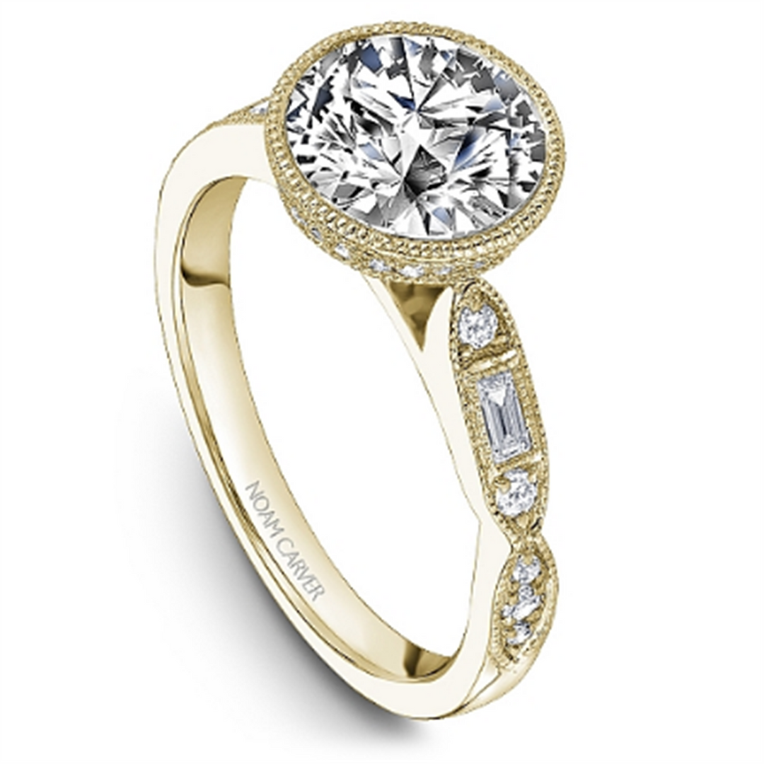 Yellow Gold Vintage Diamond Semi-Mount