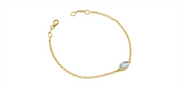 14K Yellow Gold Marquise Lab Diamond Open Link Bracelet 
Total Diamon