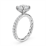Load image into Gallery viewer, White Gold Hidden Halo Diamond Engagement Ring Semi-Mount
Fits Centre
