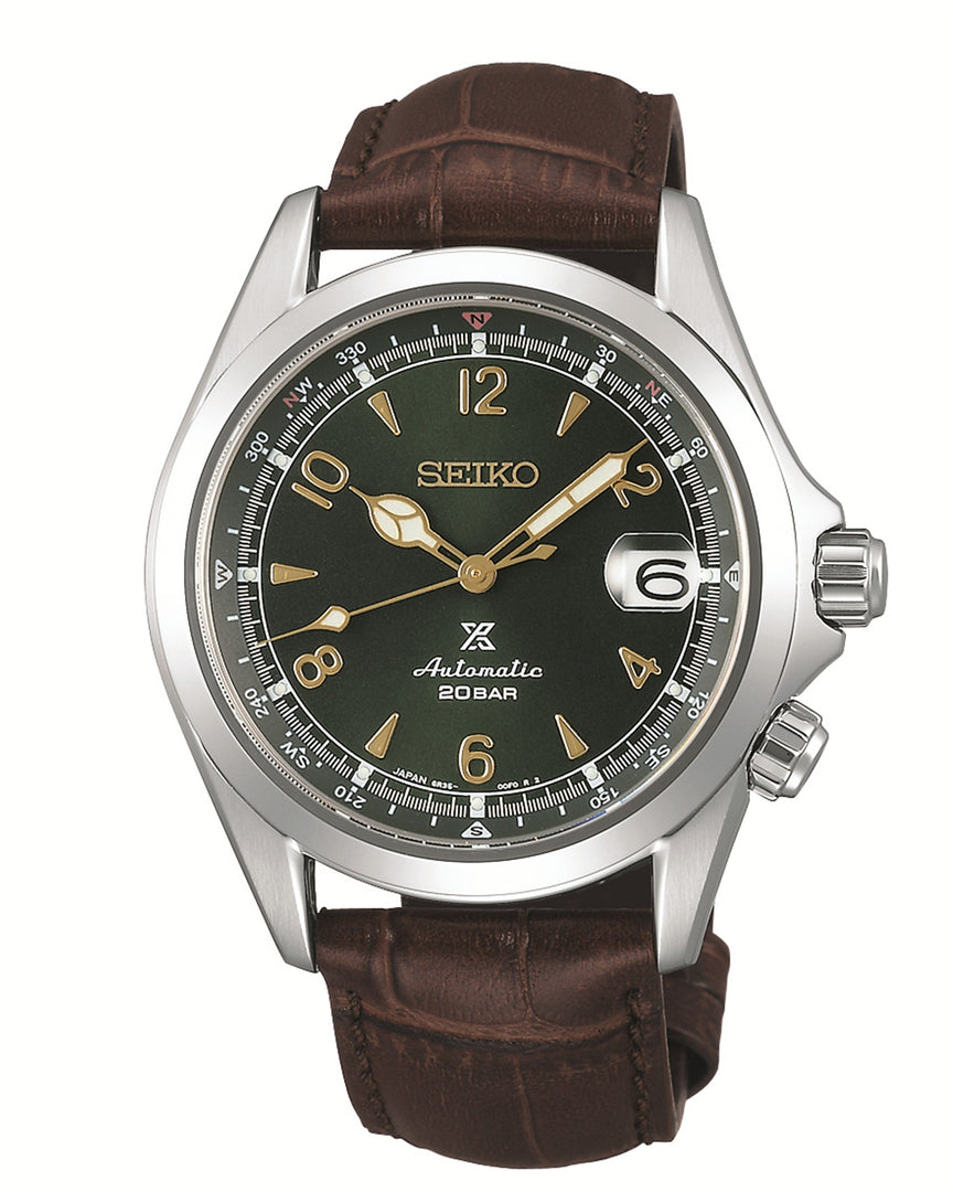 SEIKO Men's Stainless Steel Automatic Sport Watch with Green Dial