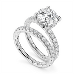 Load image into Gallery viewer, White Gold Hidden Halo Diamond Engagement Ring Semi-Mount
Fits Centre
