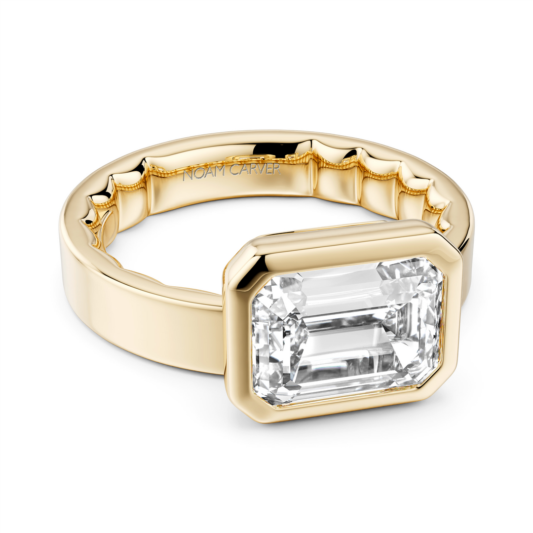 Yellow Gold Solitaire Diamond Engagement Ring Semi-Mount
Fits Centre: