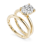 Load image into Gallery viewer, 14K Yellow Gold Solitaire Diamond Engagement Ring Semi-Mount
Fits Cen