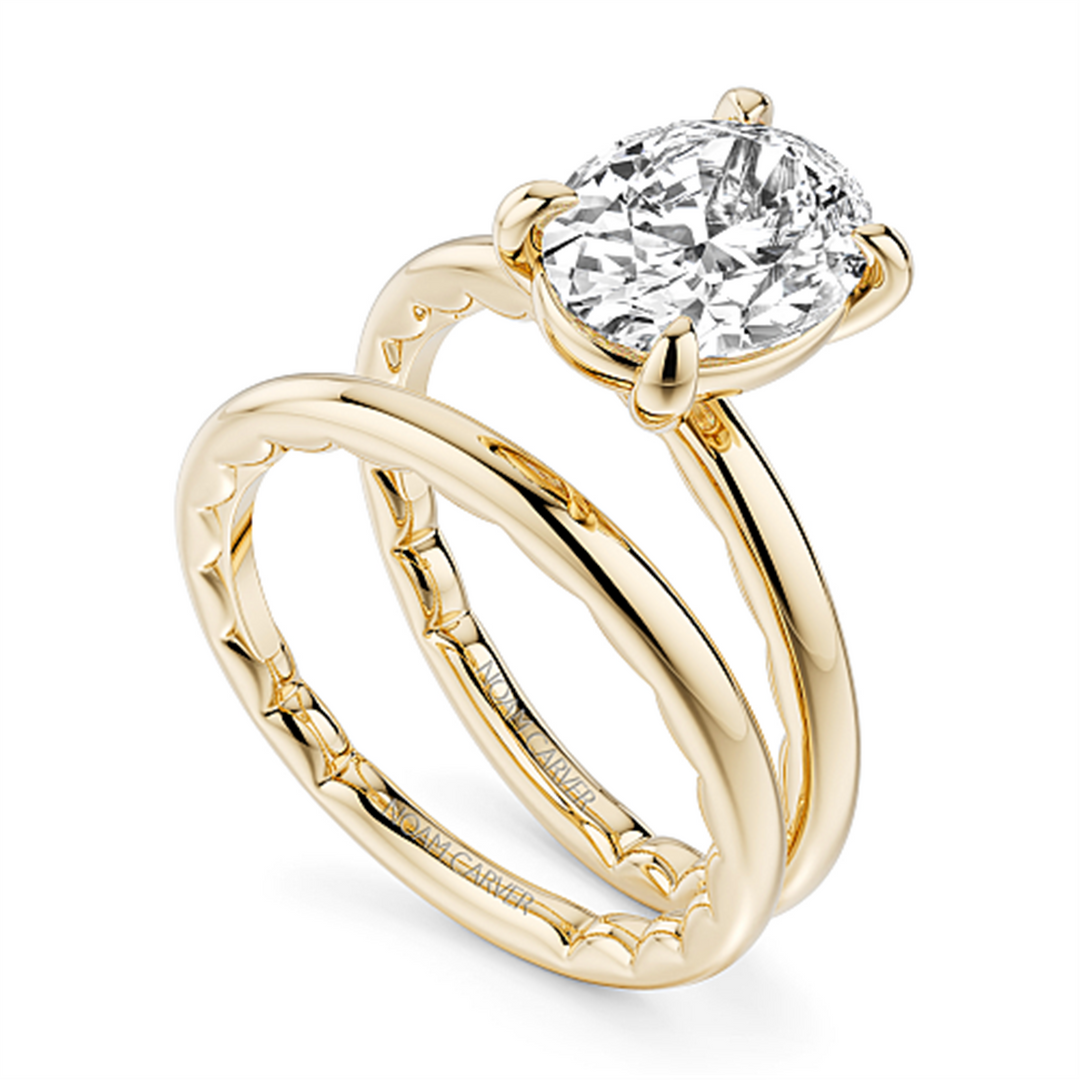 14K Yellow Gold Solitaire Diamond Engagement Ring Semi-Mount
Fits Cen