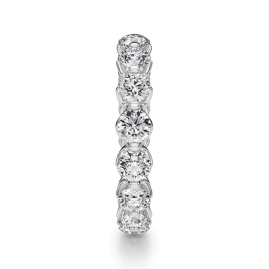 Lady's White Gold Prong Set Eternity Lab Diamonds Band
Diamond Shape: Round