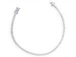 Load image into Gallery viewer, White Sterling Silver Tennis Bracelet 
Top Width: 2.4mm
Length: 7.5&quot;
