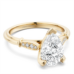 Load image into Gallery viewer, Yellow Gold Vintage Diamond Engagement Ring Semi-Mount
Fits Centre: 2