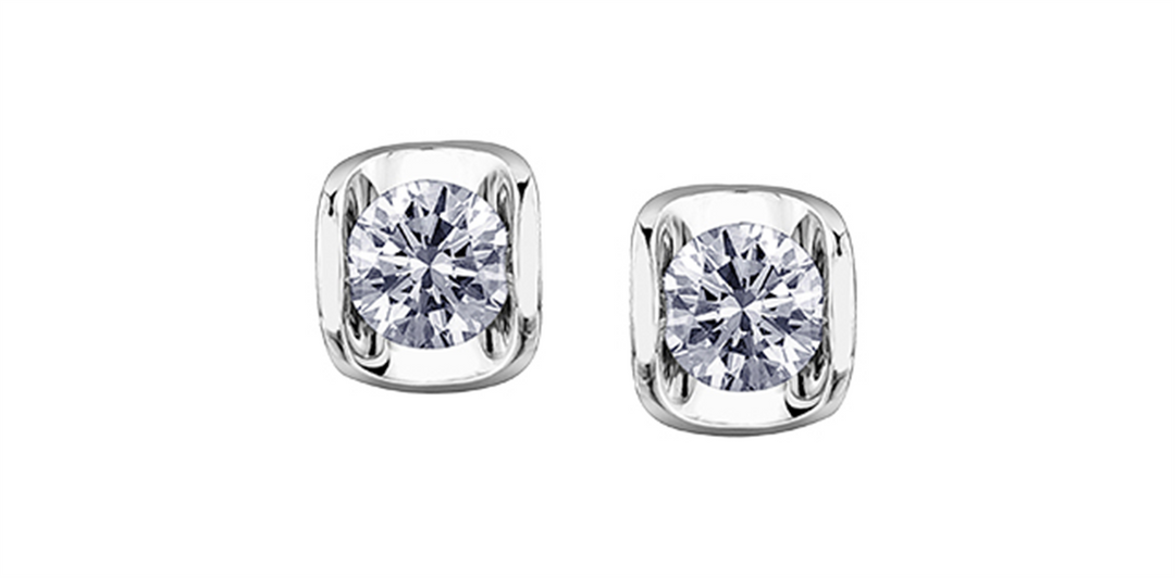 14K White Gold Tension Set Diamonds Stud Earrings
Total Diamonds: 0.4