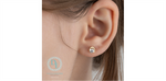 Load image into Gallery viewer, 10K Yellow Gold Tension Set Round Lab Diamonds Stud Earrings
Total Di
