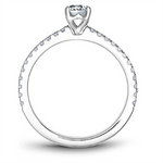 Load image into Gallery viewer, 14K White Gold Side Stones Oval Diamond Engagement Ring
