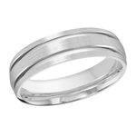 Load image into Gallery viewer, Men&#39;s 10K White Gold Domed Band with Satin Finish
