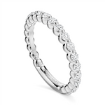 Load image into Gallery viewer, Lady's White Gold Prong Set Diamonds Band
Diamond Shape: Round
Total