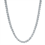 Load image into Gallery viewer, White Stainless Steel King Link Chain 
Length: 22&quot;
Width: 5.5mm
Fin
