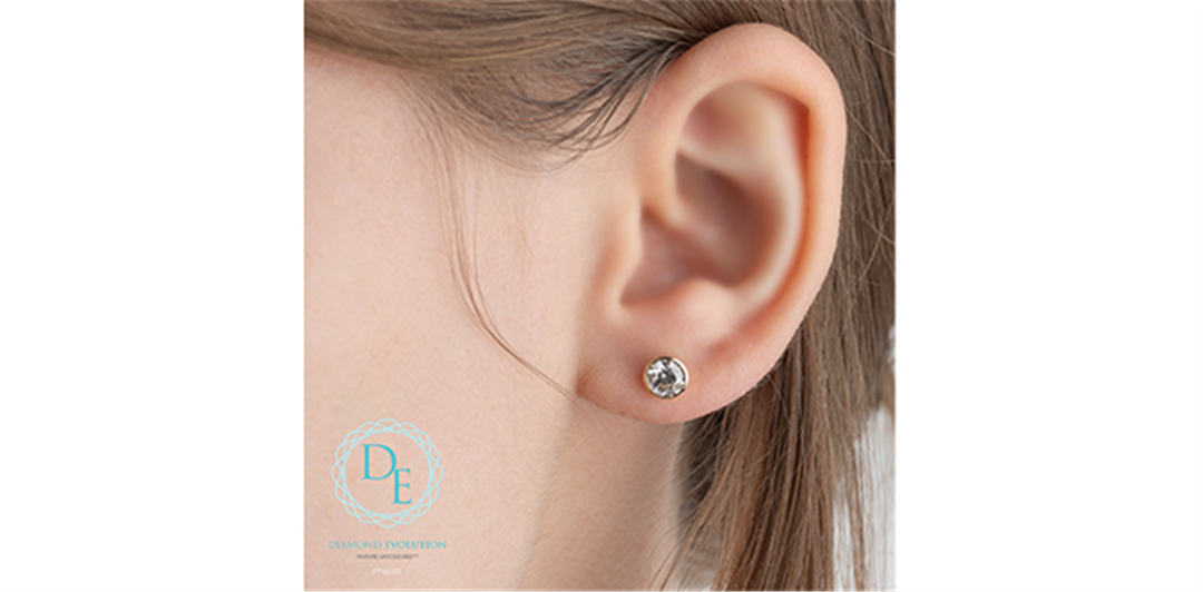 10K Yellow Gold Bezel Set Round Lab Diamonds Stud Earrings
Total Diam