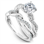 Load image into Gallery viewer, White Gold Intertwined Diamond Semi-Mount