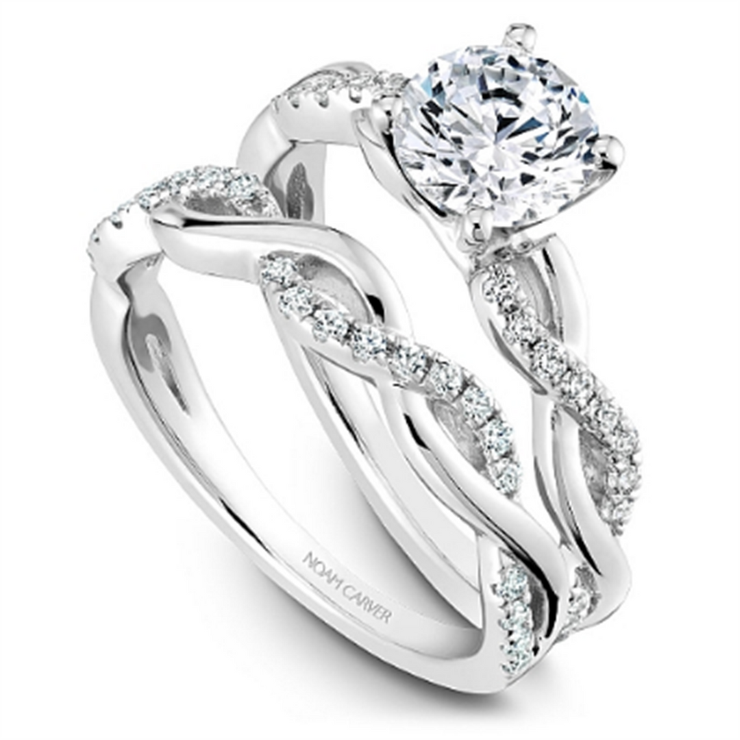 White Gold Intertwined Diamond Semi-Mount
