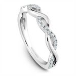 Load image into Gallery viewer, Lady&#39;s White Gold Prong Set Intertwined Diamonds Band
Diamond Shape: Round
