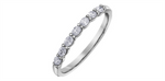Load image into Gallery viewer, Lady&#39;s 10K White Gold Prong Set Diamonds Band
Diamond Shape: Oval
To
