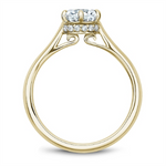 Load image into Gallery viewer, Yellow Gold Hidden Halo Diamond Semi-Mount
