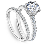 Load image into Gallery viewer, White Gold Side Stones Diamond Semi-Mount
