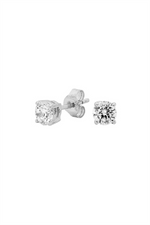 Load image into Gallery viewer, White Sterling Silver Cubic Zirconiums Polished Stud Earrings
Earring
