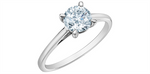 Load image into Gallery viewer, 14K White Gold Solitaire Round Lab Diamond Engagement Ring
Centre Sto
