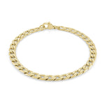 Load image into Gallery viewer, Gold Stainless Steel Curb Bracelet 
Length: 7.25&quot;
Width: 5mm
Finish
