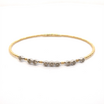 Load image into Gallery viewer, 14K White &amp; Yellow Gold Diamonds Bangle 
Total Diamonds: 0.46 cttw
