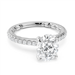 Load image into Gallery viewer, White Gold Side Stones Diamond Engagement Ring Semi-Mount
Fits Centre
