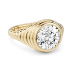 Load image into Gallery viewer, Yellow Gold Solitaire Diamond Engagement Ring Semi-Mount
Fits Centre: