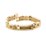 Load image into Gallery viewer, Gold Stainless Steel Fancy Link Bracelet 
Length: 8.75&quot;
