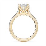 Load image into Gallery viewer, Yellow Gold Hidden Halo Diamond Engagement Ring Semi-Mount
Fits Centr
