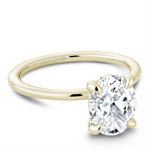 Load image into Gallery viewer, 14K Yellow Gold Hidden Halo Diamond Engagement Ring Semi-Mount
Fits C