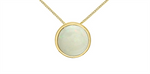 Load image into Gallery viewer, 10K Yellow Gold Round Polished Opal Pendant Necklace

PENDANT
Prima
