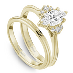 Load image into Gallery viewer, Yellow Gold Floral Diamond Semi-Mount
