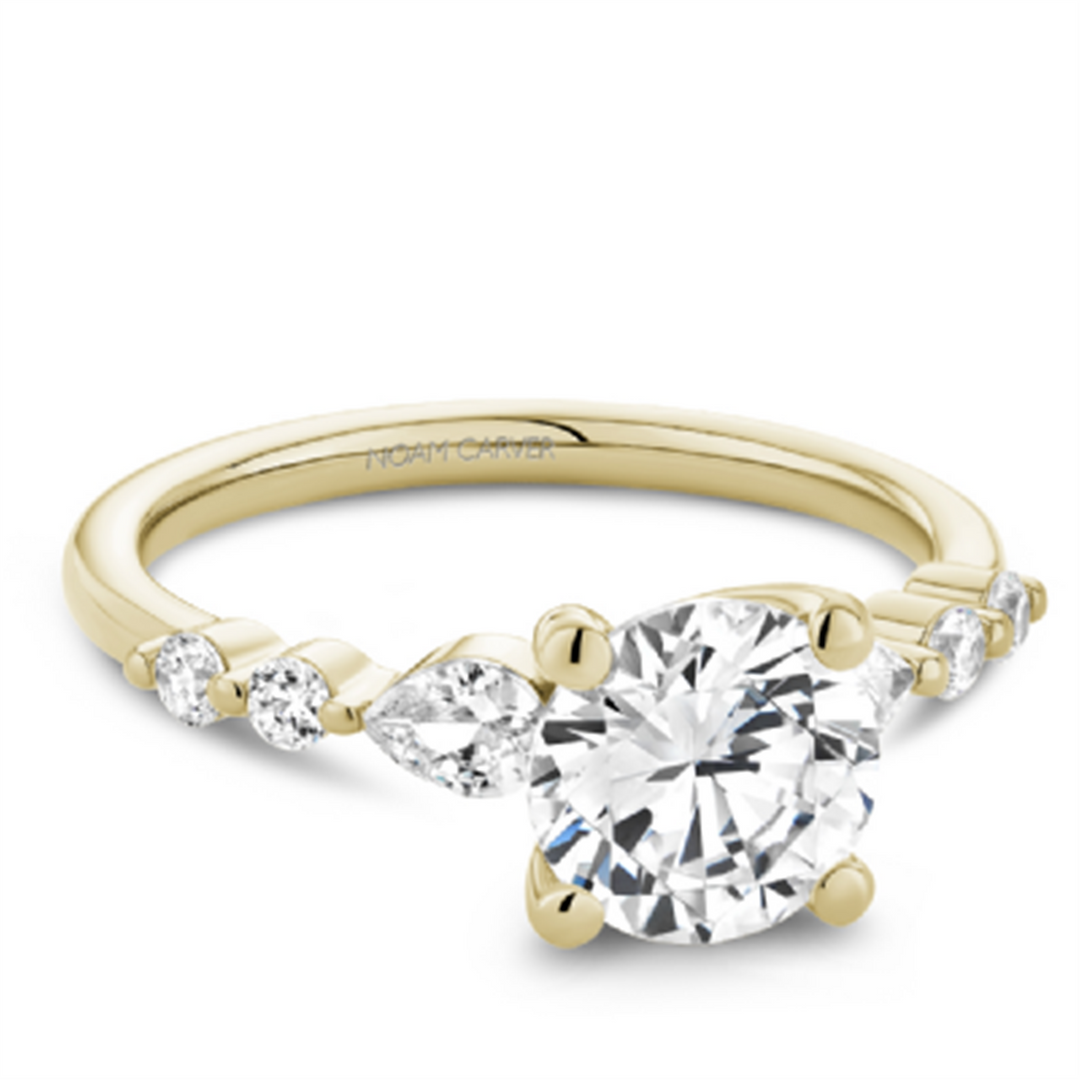 Yellow Gold Modern Diamond Semi-Mount