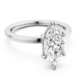 Load image into Gallery viewer, White Gold Solitaire Diamond Engagement Ring Semi-Mount
Fits Centre: