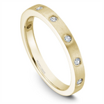 Load image into Gallery viewer, Lady&#39;s Yellow Gold Gypsy Set Diamonds Band
Diamond Shape: Round
