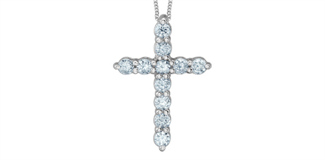 10K White Gold Lab Diamonds Cross Religious Pendant Necklace

PENDAN