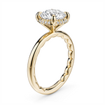 Load image into Gallery viewer, 14K Yellow Gold Hidden Halo Diamond Engagement Ring Semi-Mount
Fits C