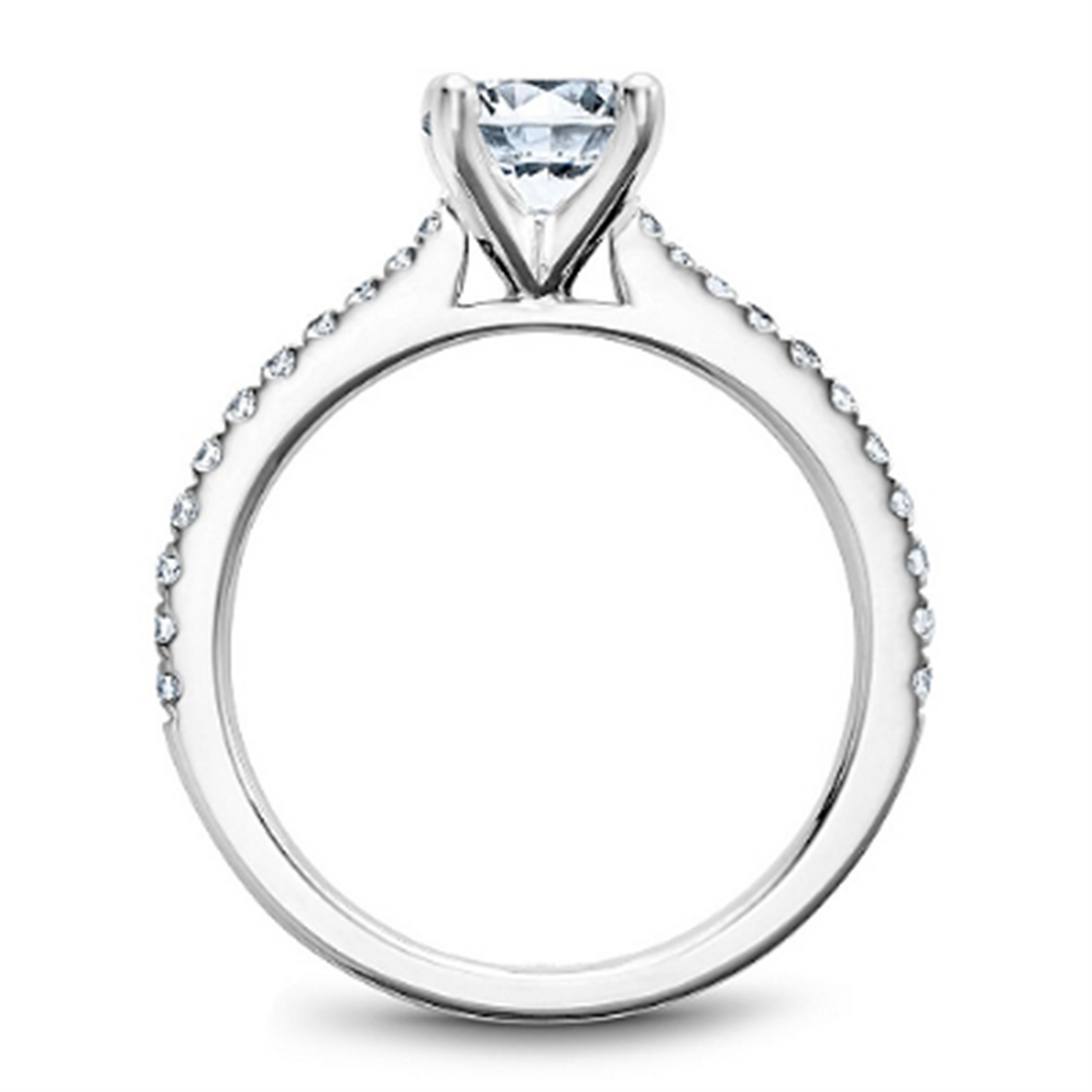 White Gold Side Stones Diamond Semi-Mount